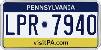 PA license plate LPR7940