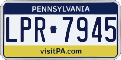 PA license plate LPR7945