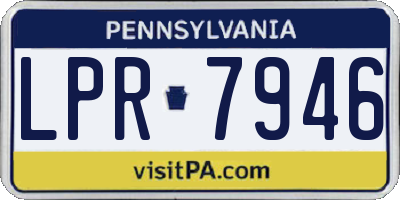 PA license plate LPR7946