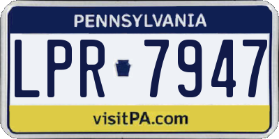 PA license plate LPR7947