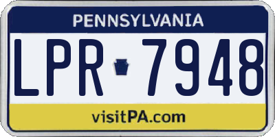 PA license plate LPR7948