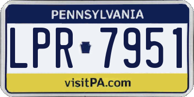 PA license plate LPR7951