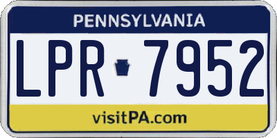 PA license plate LPR7952