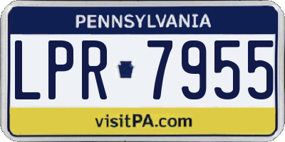 PA license plate LPR7955