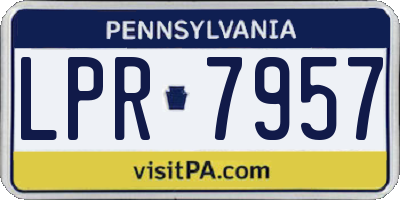 PA license plate LPR7957
