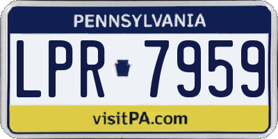 PA license plate LPR7959