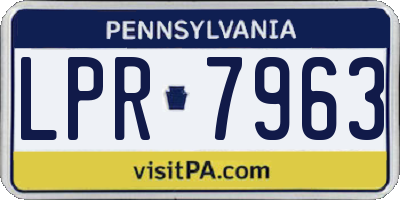 PA license plate LPR7963