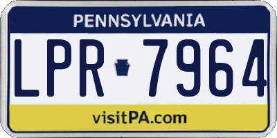PA license plate LPR7964