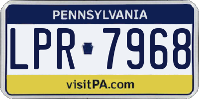 PA license plate LPR7968