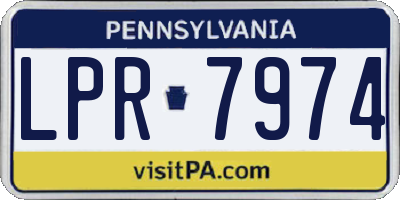 PA license plate LPR7974