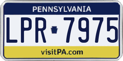 PA license plate LPR7975