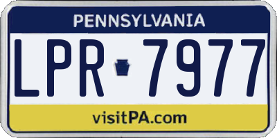 PA license plate LPR7977