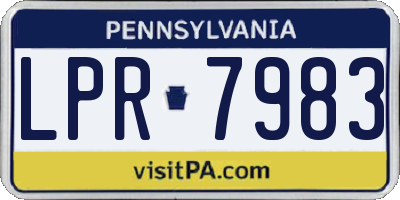 PA license plate LPR7983
