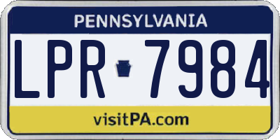 PA license plate LPR7984