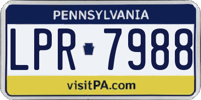 PA license plate LPR7988