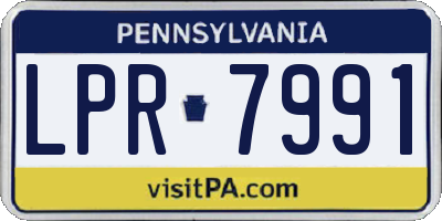 PA license plate LPR7991