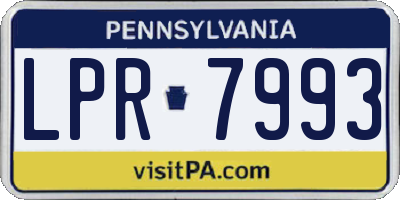 PA license plate LPR7993