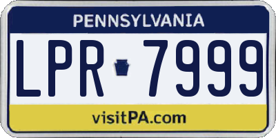 PA license plate LPR7999