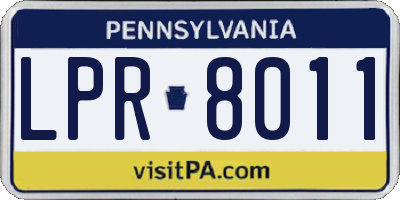 PA license plate LPR8011