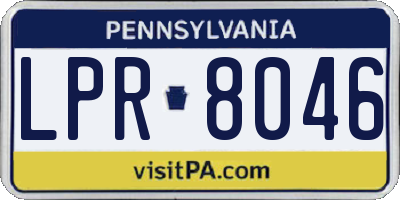 PA license plate LPR8046