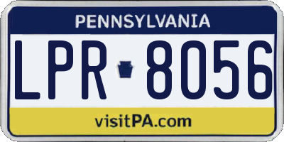 PA license plate LPR8056
