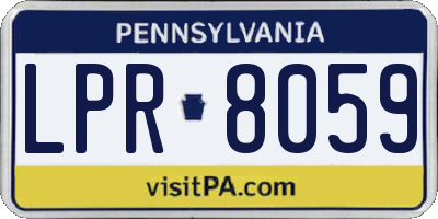 PA license plate LPR8059