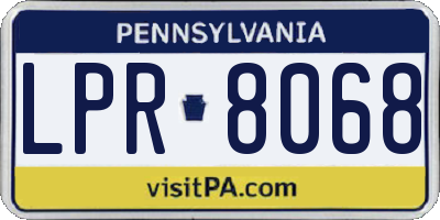 PA license plate LPR8068