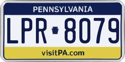 PA license plate LPR8079