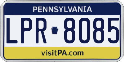 PA license plate LPR8085