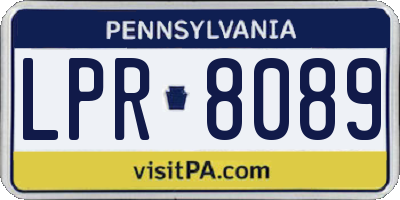 PA license plate LPR8089