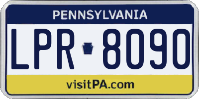 PA license plate LPR8090