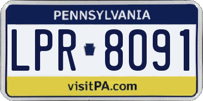 PA license plate LPR8091