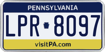 PA license plate LPR8097
