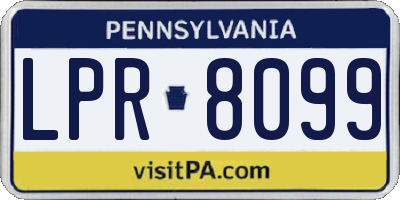 PA license plate LPR8099