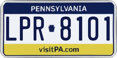 PA license plate LPR8101