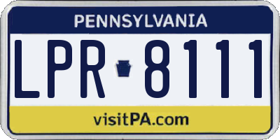 PA license plate LPR8111