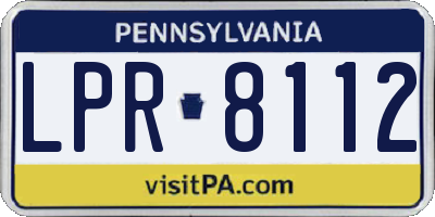 PA license plate LPR8112