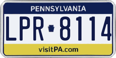 PA license plate LPR8114
