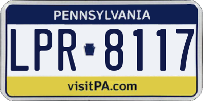 PA license plate LPR8117
