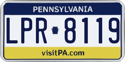 PA license plate LPR8119