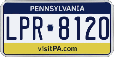 PA license plate LPR8120