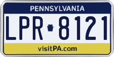 PA license plate LPR8121