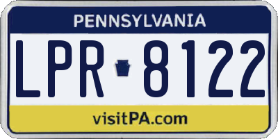 PA license plate LPR8122