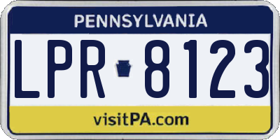 PA license plate LPR8123
