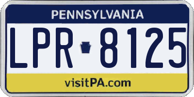 PA license plate LPR8125