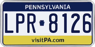 PA license plate LPR8126