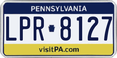 PA license plate LPR8127