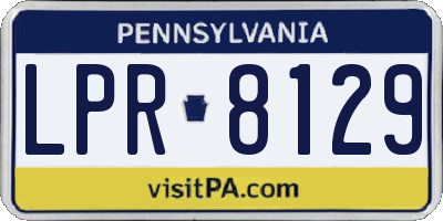 PA license plate LPR8129