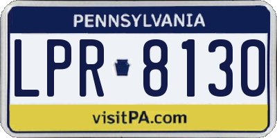 PA license plate LPR8130