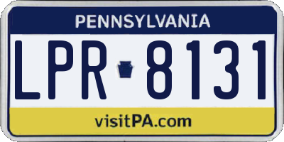 PA license plate LPR8131